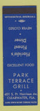 Matchbook Cover - Park Terrace Grill Clearwater FL SAMPLE