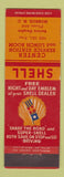 Matchbook Cover - Shell oil gas Center Service Monroe NC