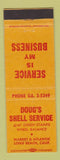 Matchbook Cover - Doug's Shell oil gas Long Beach CA