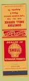 Matchbook Cover - Shell oil gas Comstock Augusta IL low phone #