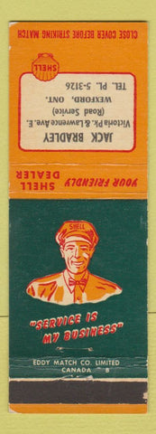 Matchbook Cover - Jack Bradley Shell oil gas Wexford ON