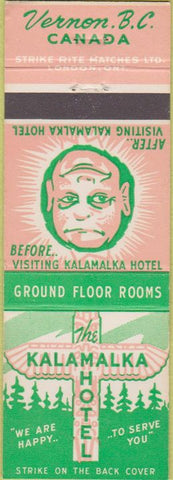 Matchbook Cover - Kalamalka Hotel Vernon BC
