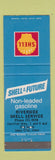 Matchbook Cover - Shell oil gas Riverside Iowa City IA