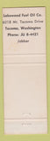 Matchbook Cover - Shell oil gas Fuel for Modern Life Tacoma WA