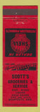 Matchbook Cover - Scott's Shell oil gas Quartzsite AZ