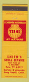 Matchbook Cover - Smith's Shell oil gas Long Beach CA