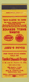 Matchbook Cover - Tankel Rexall Drugs Shell oil gas Chicago IL