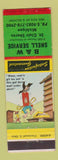 Matchbook Cover - Shell oil gas B&W ST Clair Shores MI hillbilly