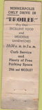 Matchbook Cover - Dahl's Broiler Minneapolis MN POOR