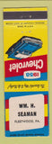 Matchbook Cover - 1958 Chevrolet Wm Seaman Fleetwood PA