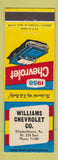Matchbook Cover - 1958 Chevrolet Williams Elizabethtown PA
