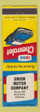 Matchbook Cover - 1958 Chevrolet Union Motors Monticello AR