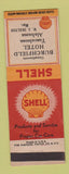 Matchbook Cover - Burchfield Hotel Tuscaloosa AL Shell oil gas WEAR