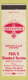 Matchbook Cover - Paul's Standard oil gas