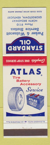 Matchbook Cover - Standard oil gas Georgetown KY Atlas Tires