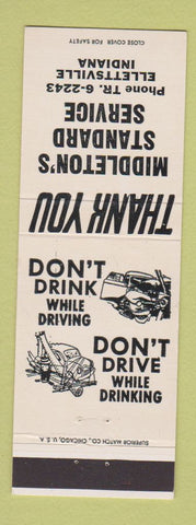 Matchbook Cover - Middleton's Standard oil gas Ellettsville IN
