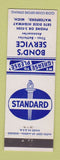 Matchbook Cover - Bond's Standard oil gas Waterford MI
