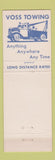 Matchbook Cover - Voss Skelly oil gas Cuba MO restaurant