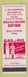 Matchbook Cover - Midland Service Texaco oil gas Wyandanch NY David Ailion