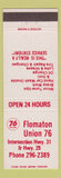 Matchbook Cover - Union 76 oil gas Flomaton AL