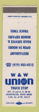Matchbook Cover - Union 76 oil gas @&W Truck Stop Montpelier OH