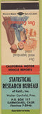 Matchbook Cover - Statistical Research Bureau Carmichael CA