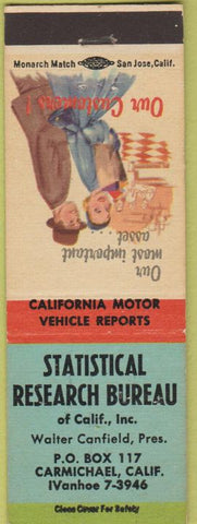 Matchbook Cover - Statistical Research Bureau Carmichael CA
