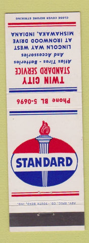 Matchbook Cover - Standard oil gas Twin City Mishawaka IN