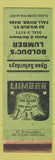 Matchbook Cover - Bolduc's Lumber Fall River MA GREEN