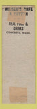 Matchbook Cover - Weiser's Cafe and Tavern Concrete WA