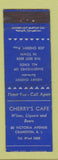 Matchbook Cover - Cherry's Cafe Cranston RI