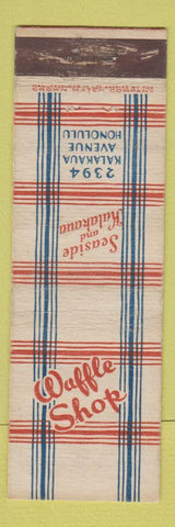 Matchbook Cover - Waffle Shop Honolulu Hawaii CROWN WEAR