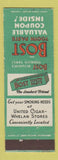 Matchbook Cover - Bost Tooth Paste