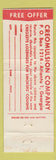 Matchbook Cover - Creomulsion Cough Syrup DD Bean