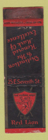 Matchbook Cover - Red Lion Cincinnati OH ALBERT PICK WORN