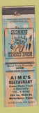 Matchbook Cover - Aime's Restaurant Waterbury CT