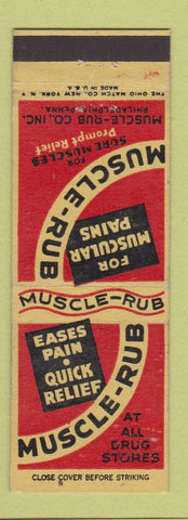 Matchbook Cover - Muscle Rub Company Philadelphia PA