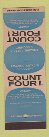 Matchbook Cover - Cout Four Antacid DD Bean SAMPLE