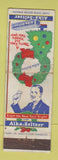 Matchbook Cover - Alka Seltzer Antacid Christmas UNIVERSAL LONG WEAR