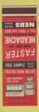 Matchbook Cover - Nebs Pain Reliever