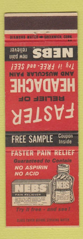 Matchbook Cover - Nebs Pain Reliever