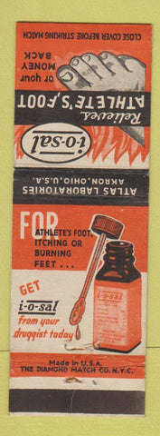 Matchbook Cover - I-O Sal for Athlete's Foot Atlas Labs Akron OH