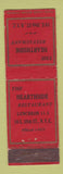 Matchbook Cover - Hearthside Restaurant New York City FEDERAL LONG WORN