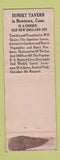 Matchbook Cover - Sunset Tavern Motor Inn Newtown CT Federal