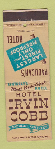Matchbook Cover - Hotel Irvin Cobb Paducah KY Federal