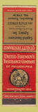 Matchbook Cover - Capitol Insurance Montpelier VT Federal WEAR