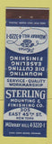 Matchbook Cover - Sterling Mounting & Finishing New York City Federal