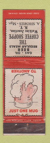Matchbook Cover - The Coffee Shoppe oil gas Watkins Junction NY Federal WEAR