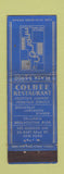 Matchbook Cover - Colbee Restaurant New York City Federal WEAR