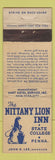 Matchbook Cover - Nittany Lion Inn State College PA Federal